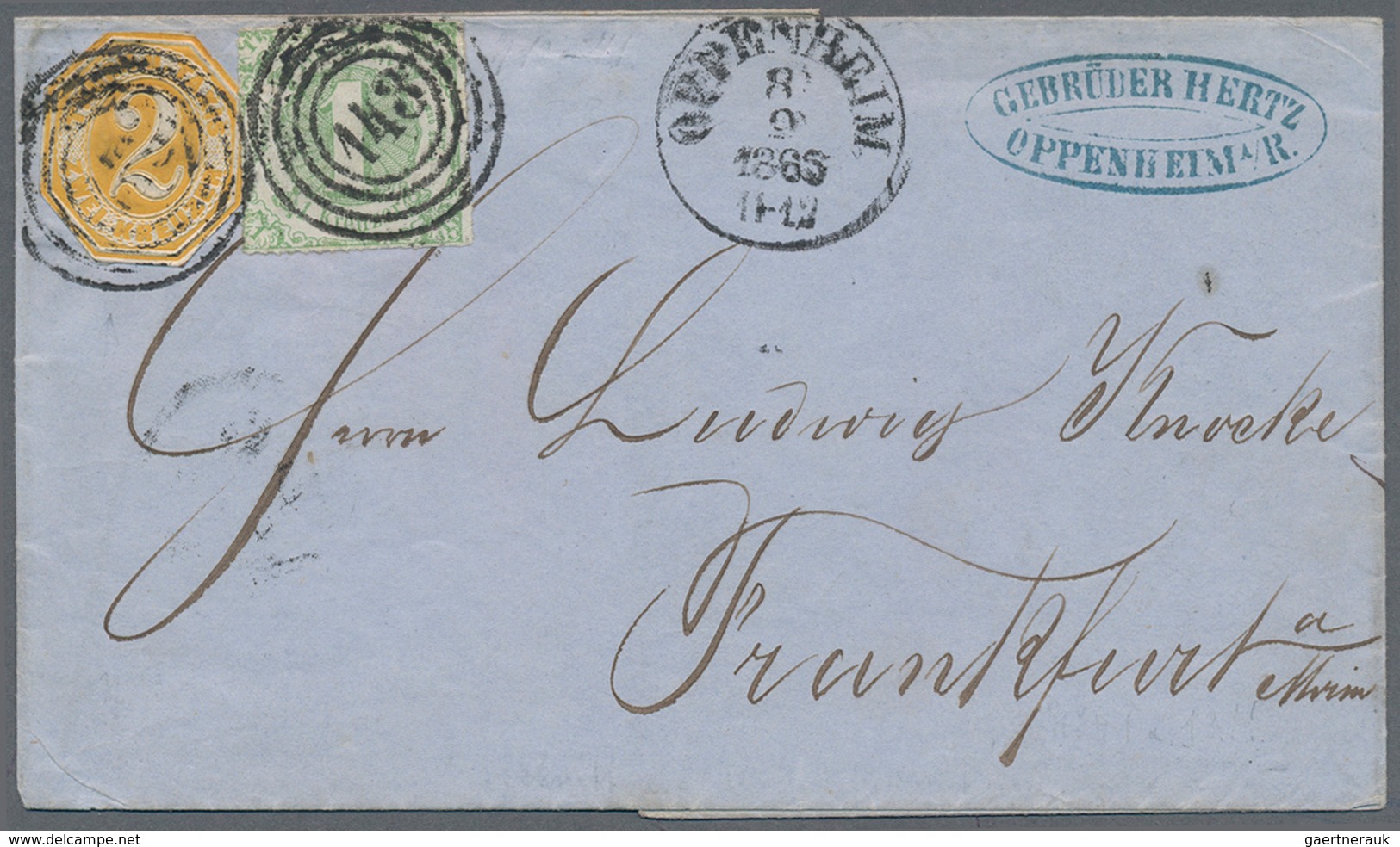 Thurn & Taxis - Ganzsachenausschnitte: 1862, 2 Kr. Gelb, Achteckig Geschnitten, Zusammen Mit 1 Kr. G - Autres & Non Classés
