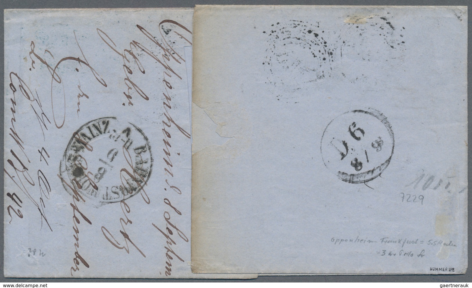 Thurn & Taxis - Ganzsachenausschnitte: 1862, 2 Kr. Gelb, Achteckig Geschnitten, Zusammen Mit 1 Kr. G - Autres & Non Classés