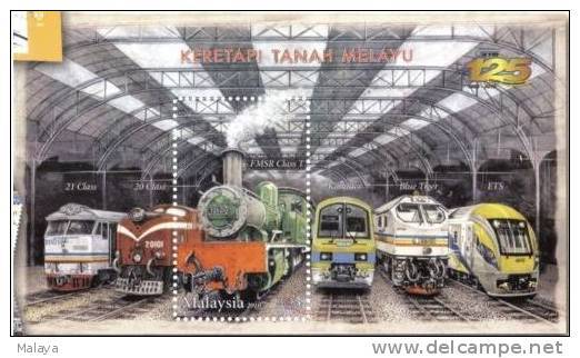 Malaysia 2010 MS Railway Train Rail Locomotive Stamp MNH - Malaysia (1964-...)