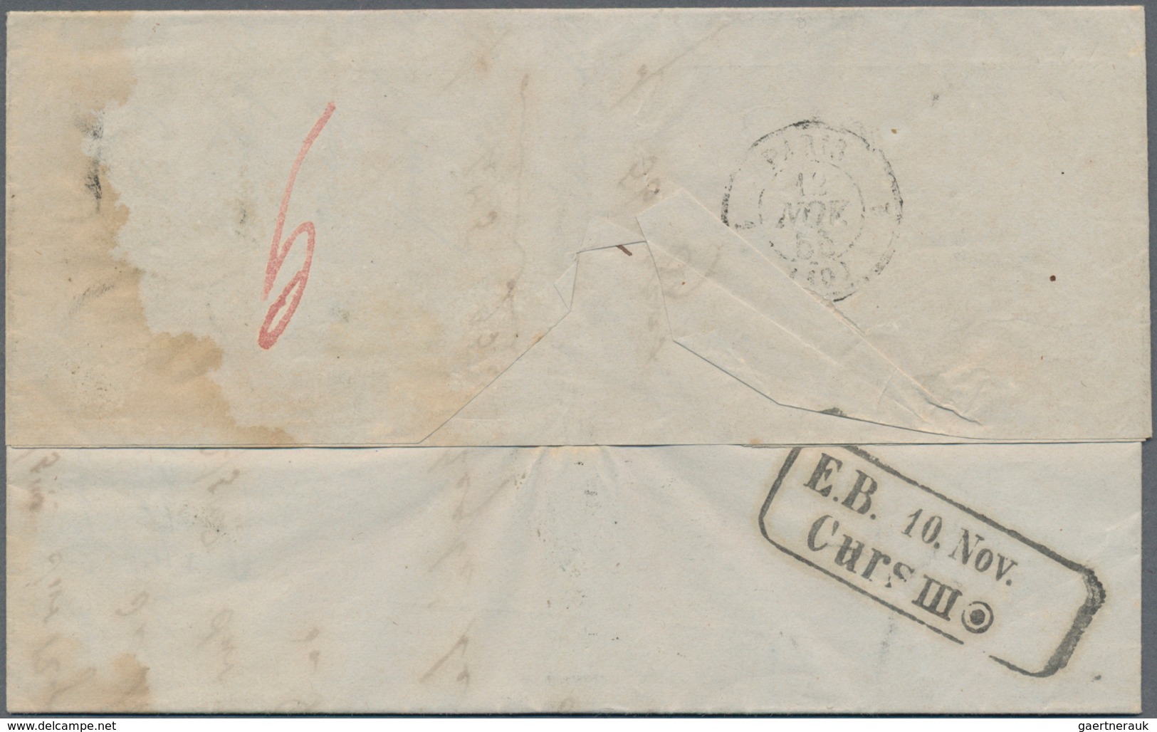 Württemberg - Marken Und Briefe: 1851, Ziffern 9 Kr. In B-Farbe Lebhaftrosa Und 6 Kr. Blaugrün Auf F - Sonstige & Ohne Zuordnung
