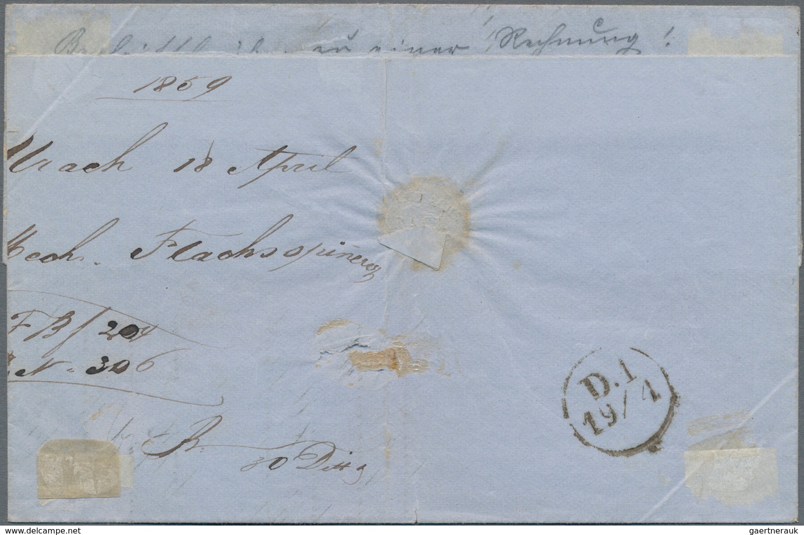 Württemberg - Marken Und Briefe: 1857, 1 Kr Rötlichbraun/braun, 3 Marken In Zwei Verschiedenen Farbn - Other & Unclassified