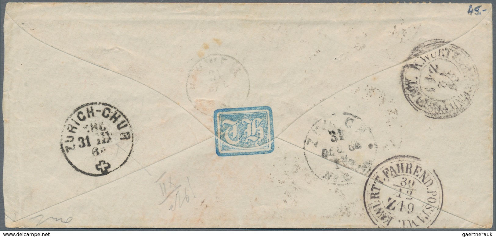 Württemberg - Marken Und Briefe: 1864, 3 Kr Karminrosa U. 6 Kr Blau, Je Entwertet Mit Bahn-Segmentst - Sonstige & Ohne Zuordnung