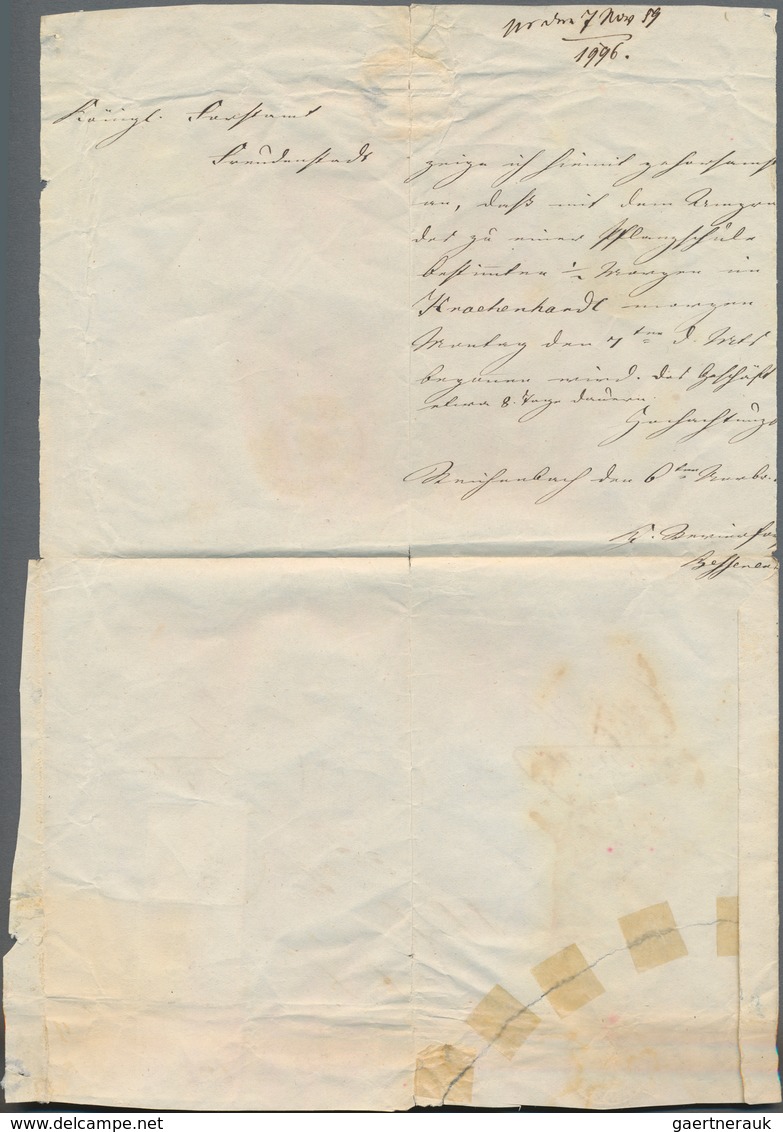 Württemberg - Marken Und Briefe: 1865, 3 Kr Karmin, Durchstochen, Als FÜNFER-Block, Entwertet Mit K2 - Sonstige & Ohne Zuordnung