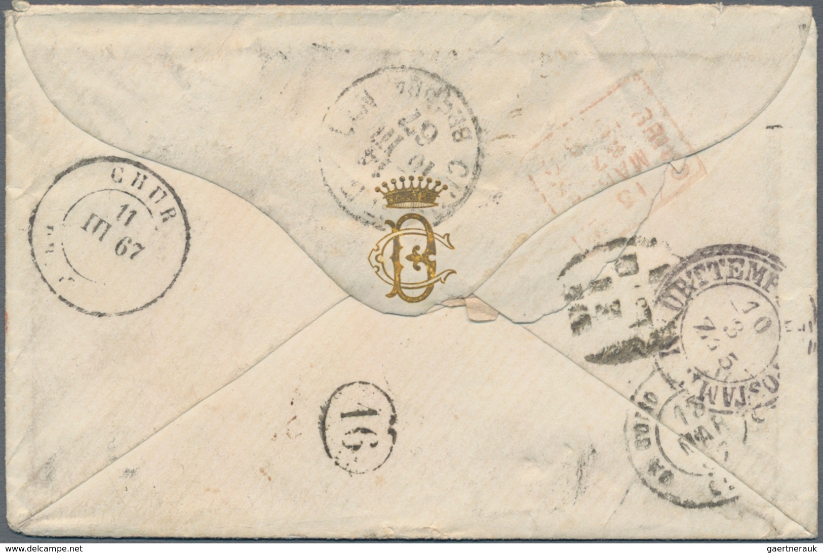 Württemberg - Marken Und Briefe: 1865, 6 Kr Blau, Waagerechtes Paar Und Einzelmarke, Als 3er-Streife - Other & Unclassified