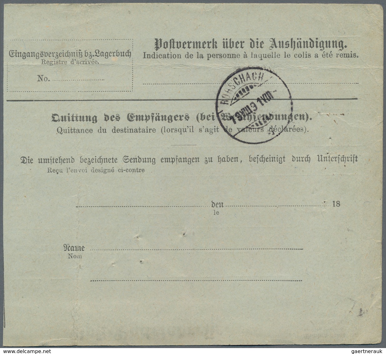 Württemberg - Marken Und Briefe: 1888/1891, Zwei Belege Je Entwertet Mit Fächerstempel Von Stuttgart - Other & Unclassified