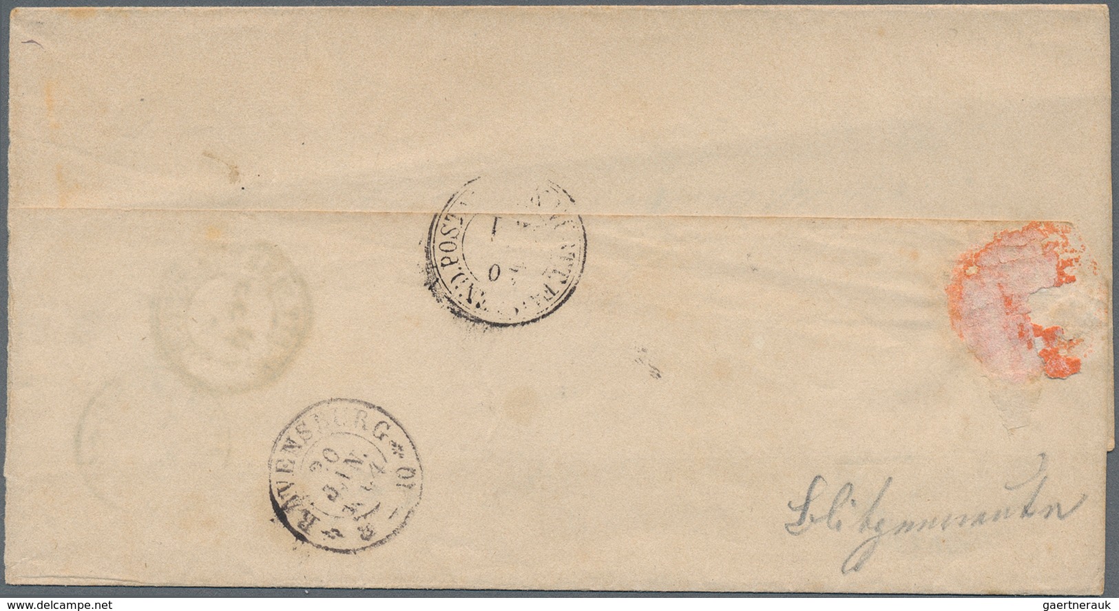 Württemberg - Bahnpost: 1863/1864, "MOCHENWANGEN" Sehr Seltener Bahnpost-Segmentstempel 2x Abgeschla - Other & Unclassified