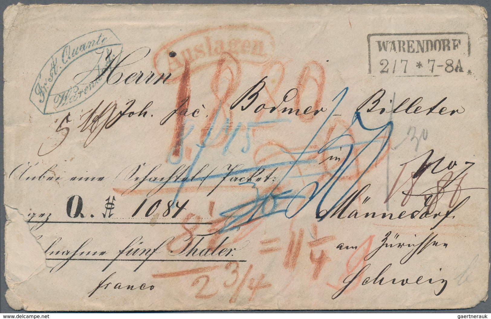 Norddeutscher Bund - Marken Und Briefe: 1868, 1/4 Gr Violett, 1 Gr Rotkarmin Und Preussen 10 Sgr Ros - Autres & Non Classés