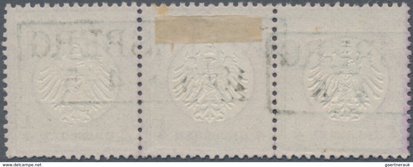 Deutsches Reich - Brustschild: 1872, Kleiner Schild ¼ Gr Violett Im Dreiersteifen Mit Ra2 "GOTTESBER - Ongebruikt
