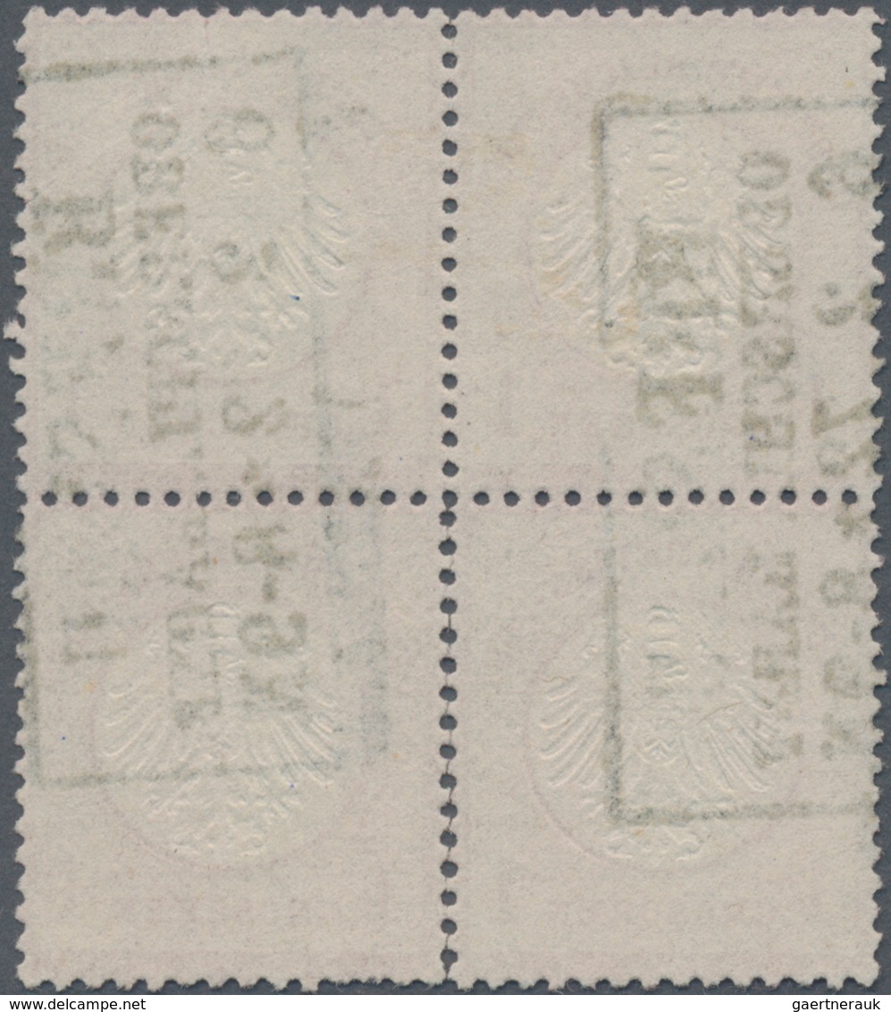 Deutsches Reich - Brustschild: 1872, Kleiner Schild 1 Gr Karminrosa Im Viererblock Mit Ra3 "BRESLAU - Unused Stamps