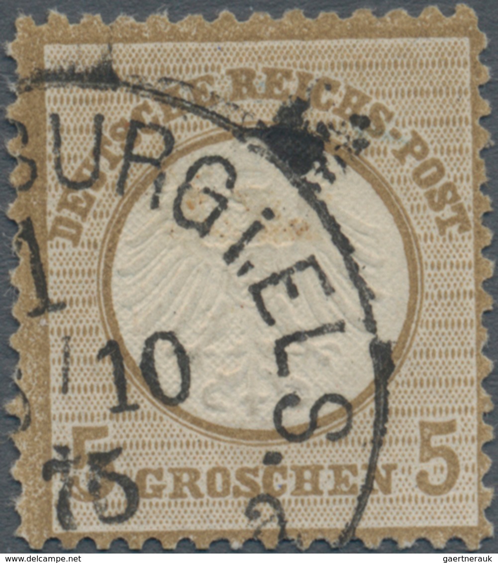 Deutsches Reich - Brustschild: 1872, Kleiner Schild 5 Gr Ockerbraun Sehr Späte Aufbrauchsverwendung - Nuevos