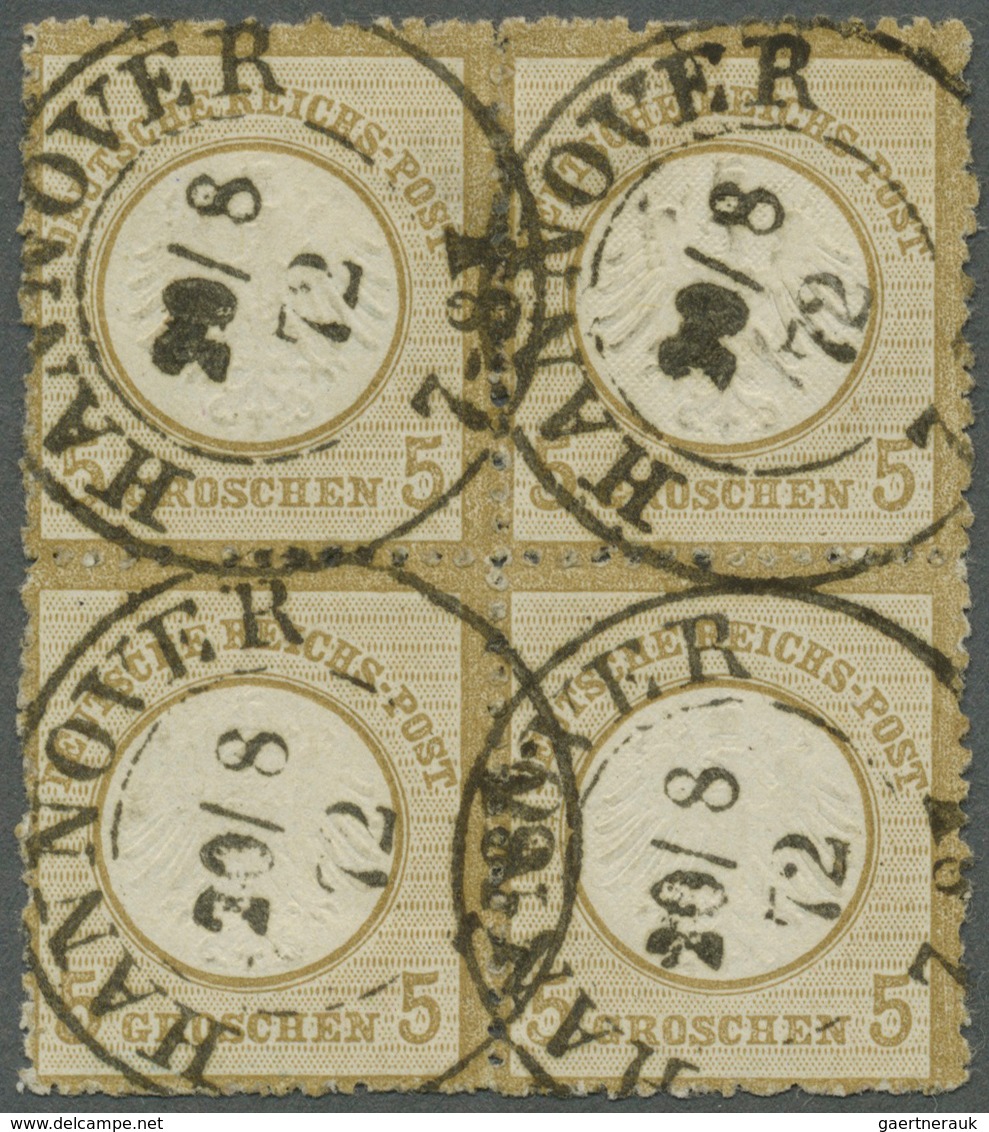 Deutsches Reich - Brustschild: 1872, 5 Gr. Kleiner Schild Im 4er-Block, Farbfrisch, Gut Geprägt Und - Ungebraucht
