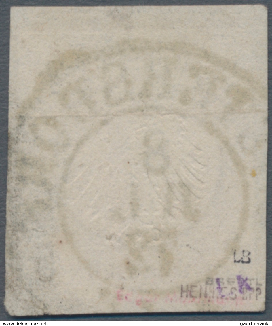 Deutsches Reich - Brustschild: 1872, 5 Gr. Ockerbraun Kleiner Schild UNGEZÄHNT, Entwertet Mit Ideal - Unused Stamps