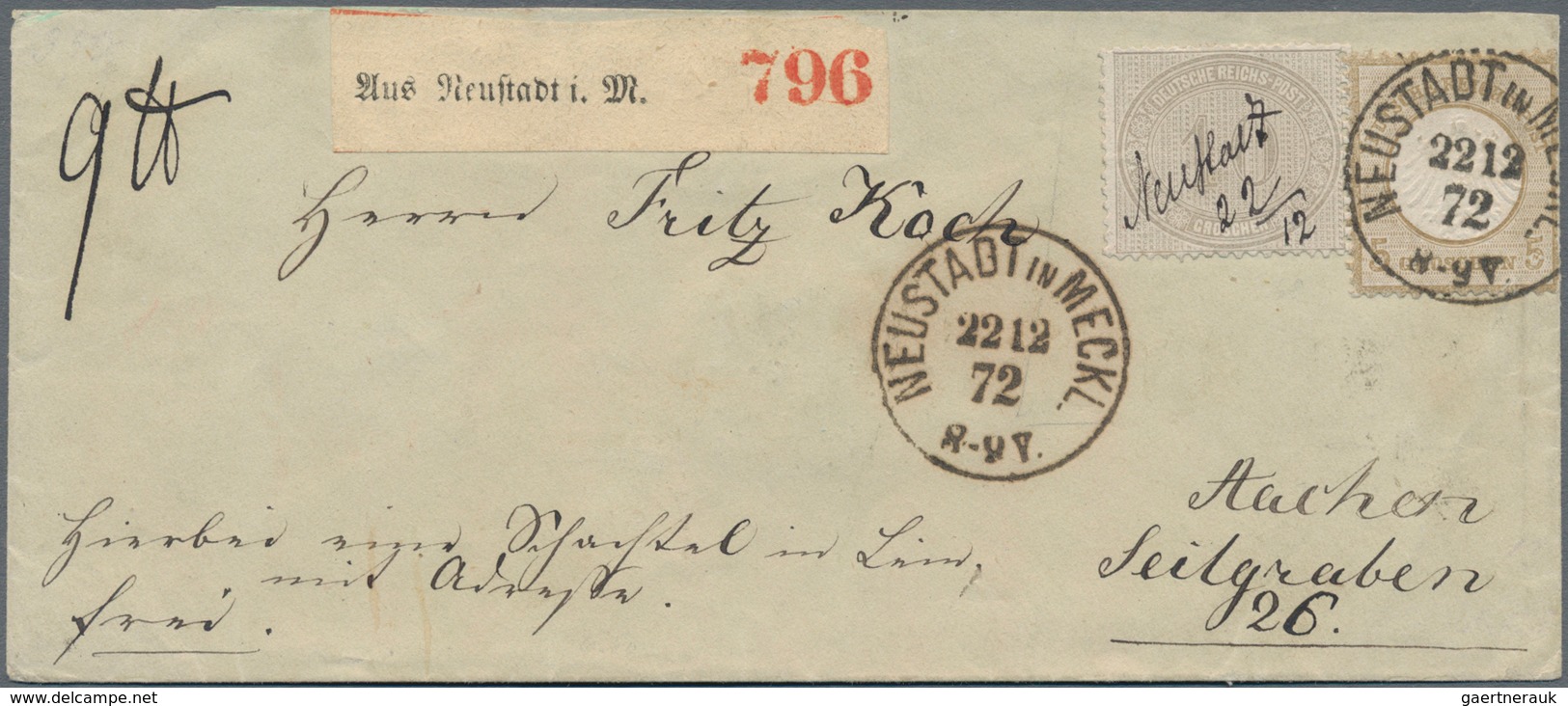 Deutsches Reich - Brustschild: 1872, Kleiner Schild 5 Gr. Ockerbraun Mit Plattenfehler I "heller Kre - Unused Stamps