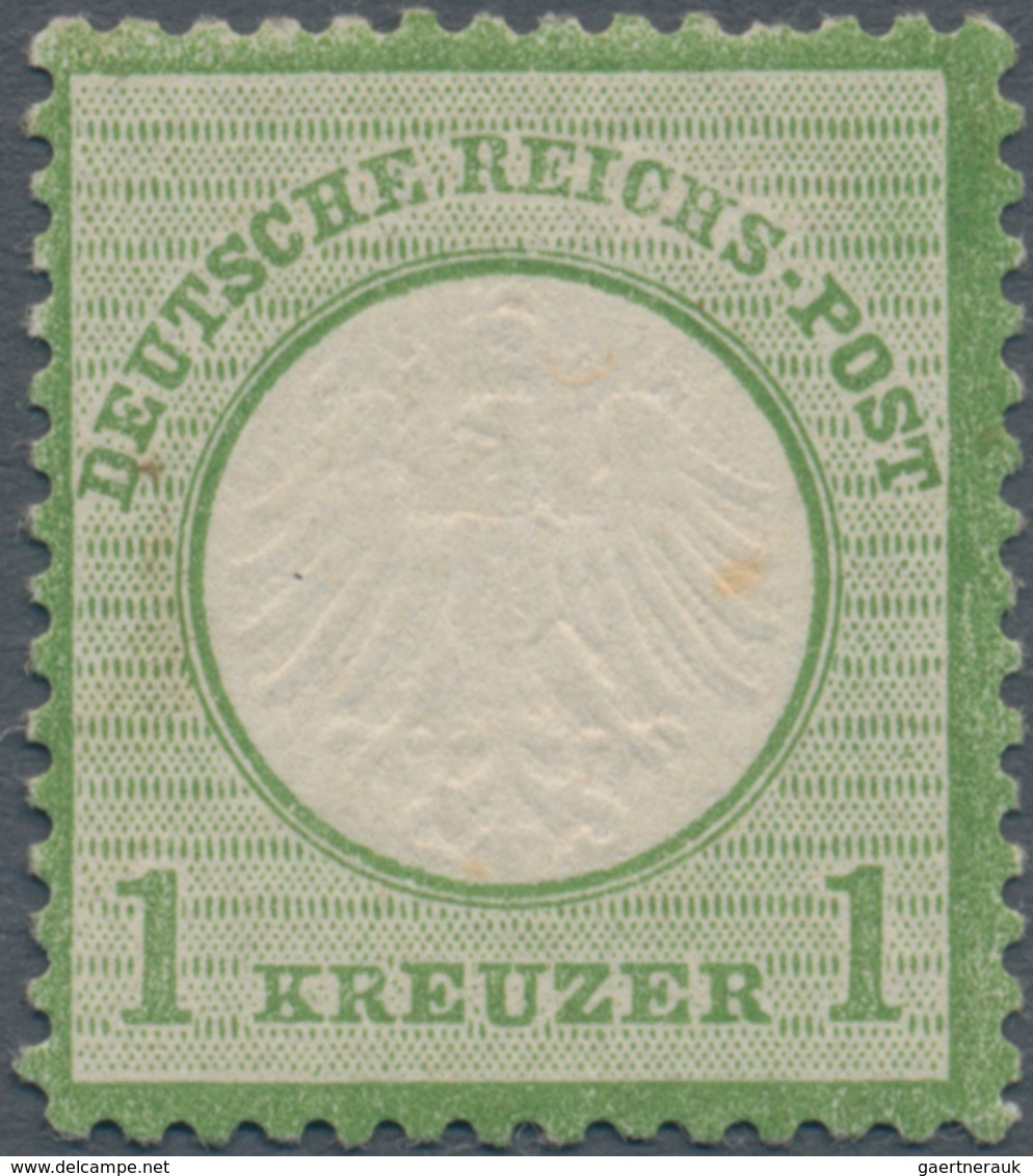 Deutsches Reich - Brustschild: 1872 Kleiner Schild 1 Kreuzer Grün In POSTFRISCH Mit Fotoattest Henni - Unused Stamps