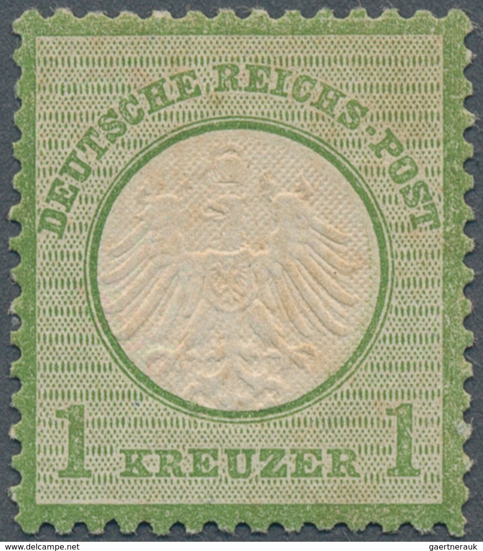 Deutsches Reich - Brustschild: 1872, Kleiner Schild 1 Kr. Grün, Farbfrisches Exemplar In üblicher Zä - Neufs