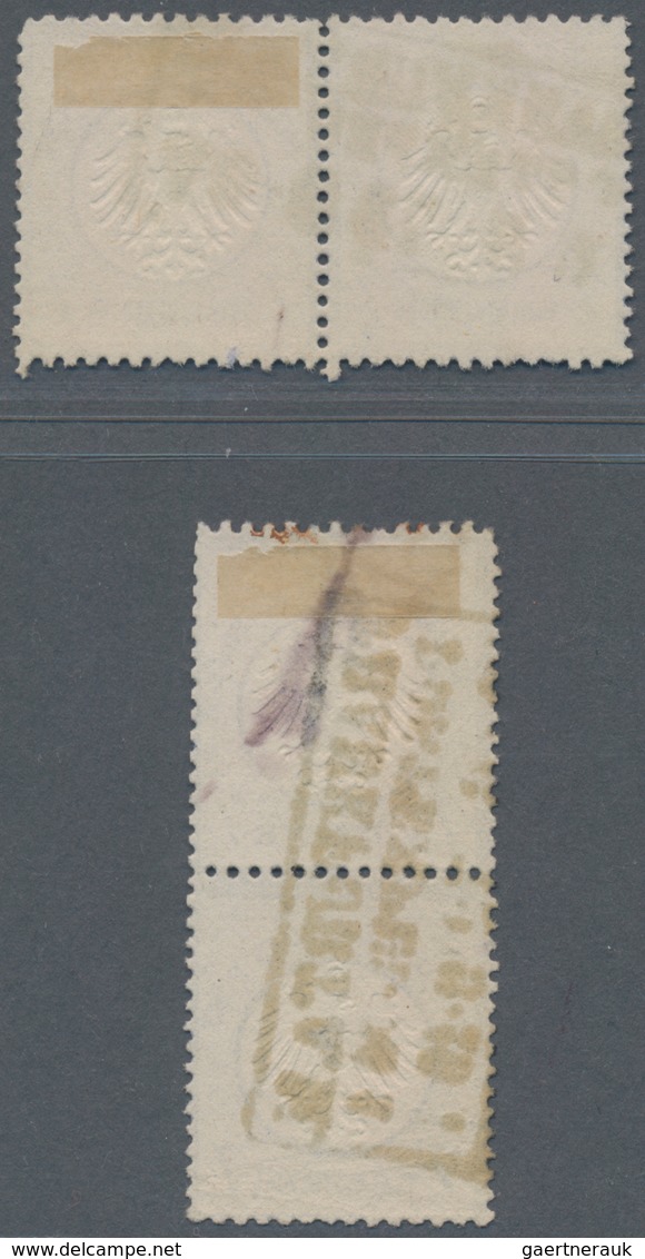 Deutsches Reich - Brustschild: 1872, 7 Kreuzer Ultramarin Kleiner Schild Im Waager. Paar Und Desgl. - Unused Stamps