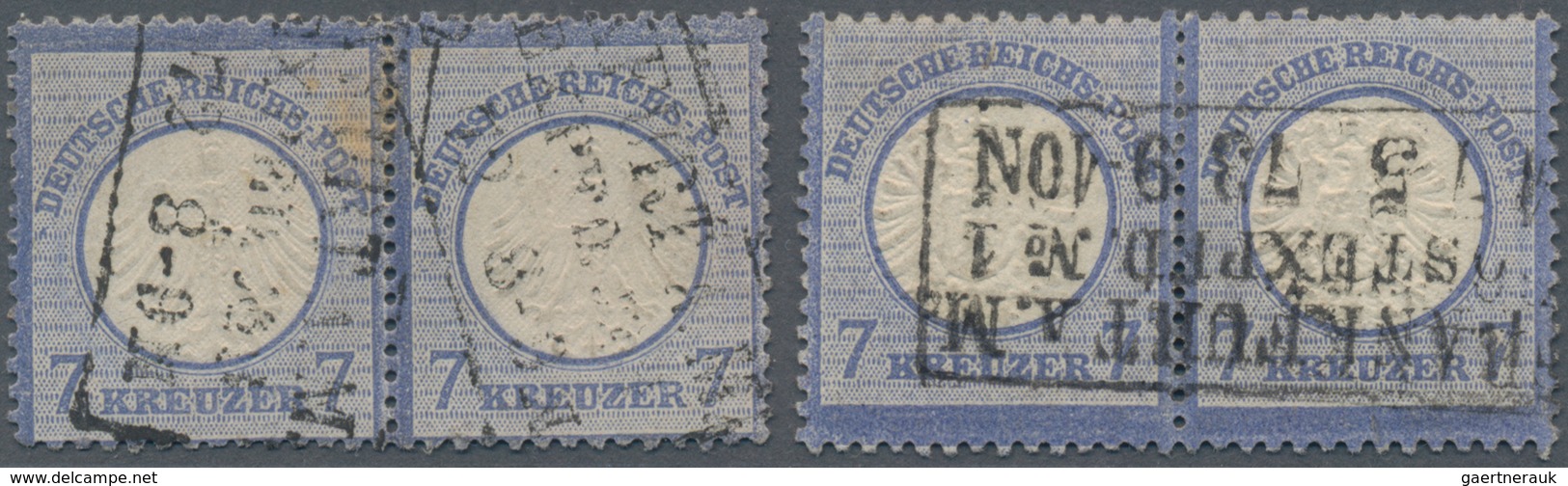 Deutsches Reich - Brustschild: 1872, 2 Groschen Ultramarin Kleiner Schild Im Waager. Paar Und Desgl. - Unused Stamps