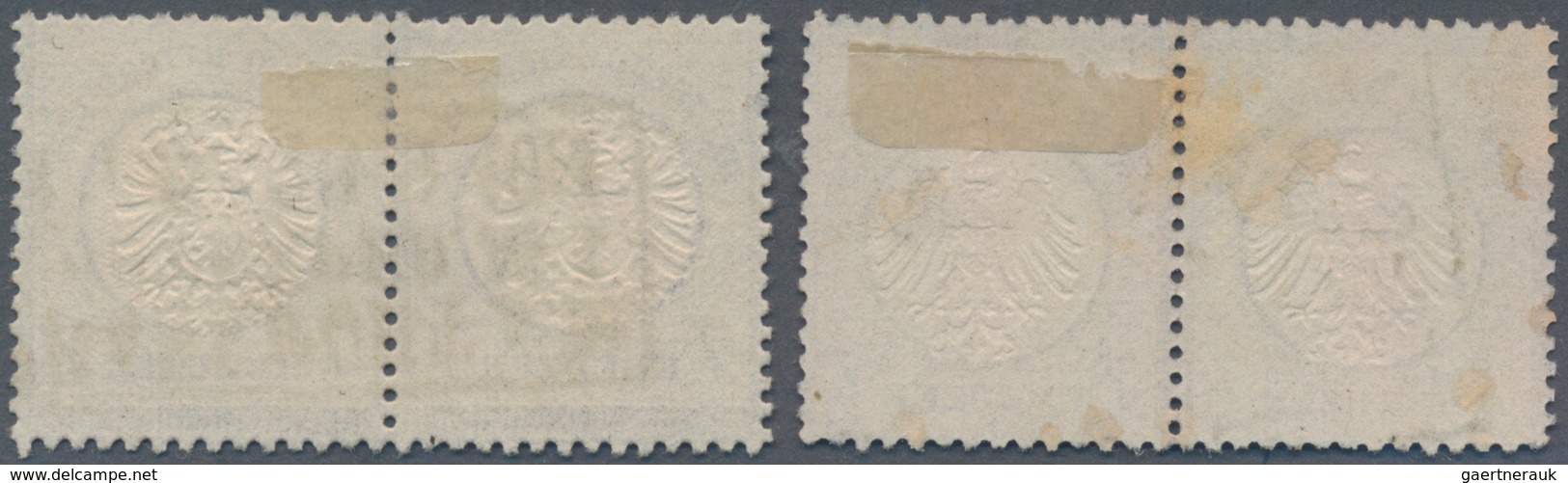 Deutsches Reich - Brustschild: 1872, 2 Groschen Ultramarin Kleiner Schild Im Waager. Paar Und Desgl. - Unused Stamps