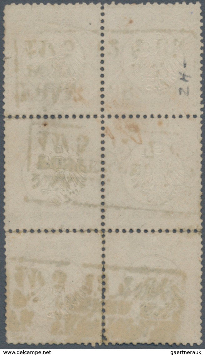 Deutsches Reich - Brustschild: 1872, Kleiner Schild 18 Kr. Graubraun Im Sechserblock(!) Mit Ra2 "FRA - Unused Stamps