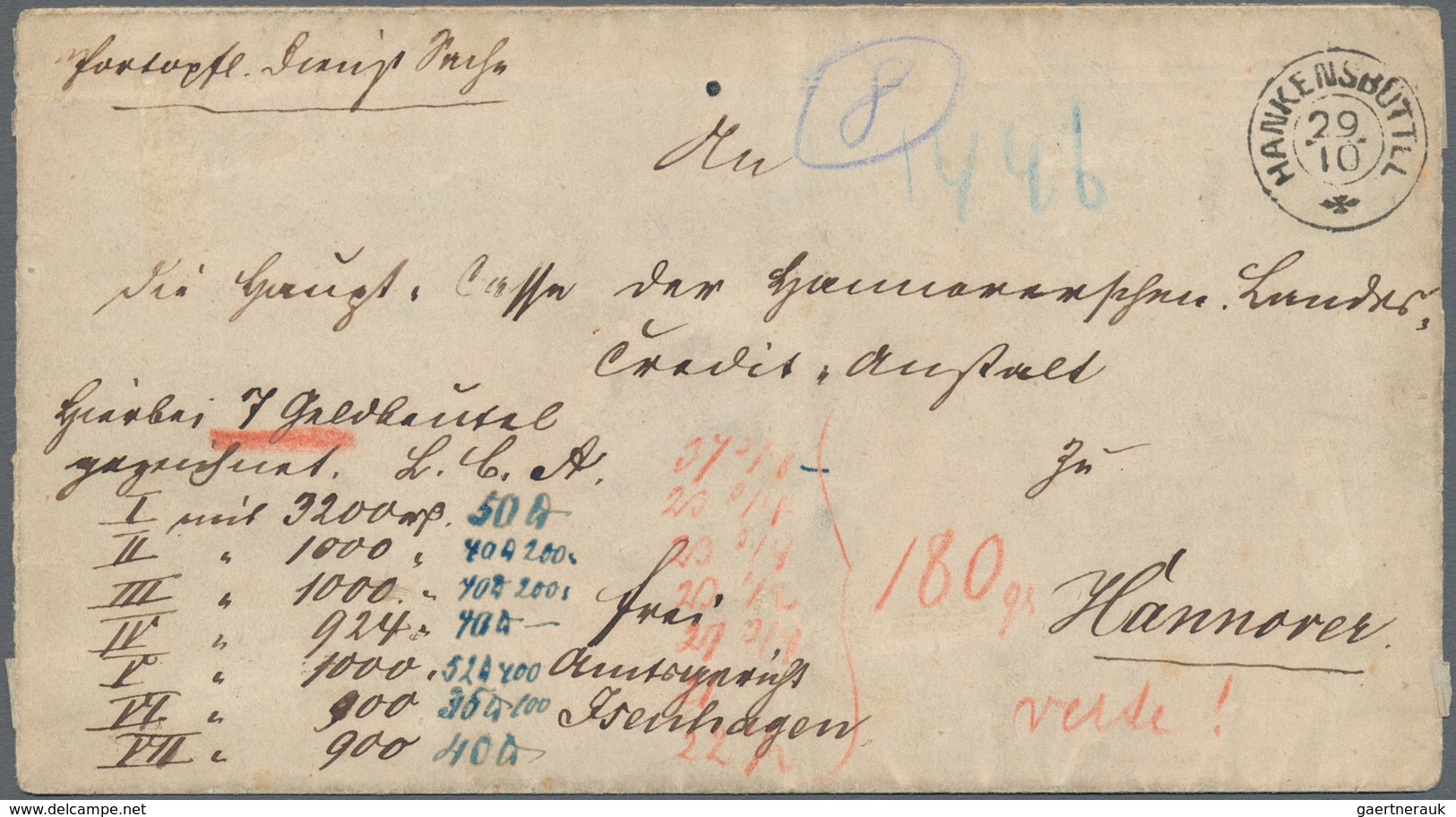 Deutsches Reich - Brustschild: 1872 Innendienst 10 Gr Grau, 16er Block+Paar A. Paketbrief V. Hankens - Unused Stamps