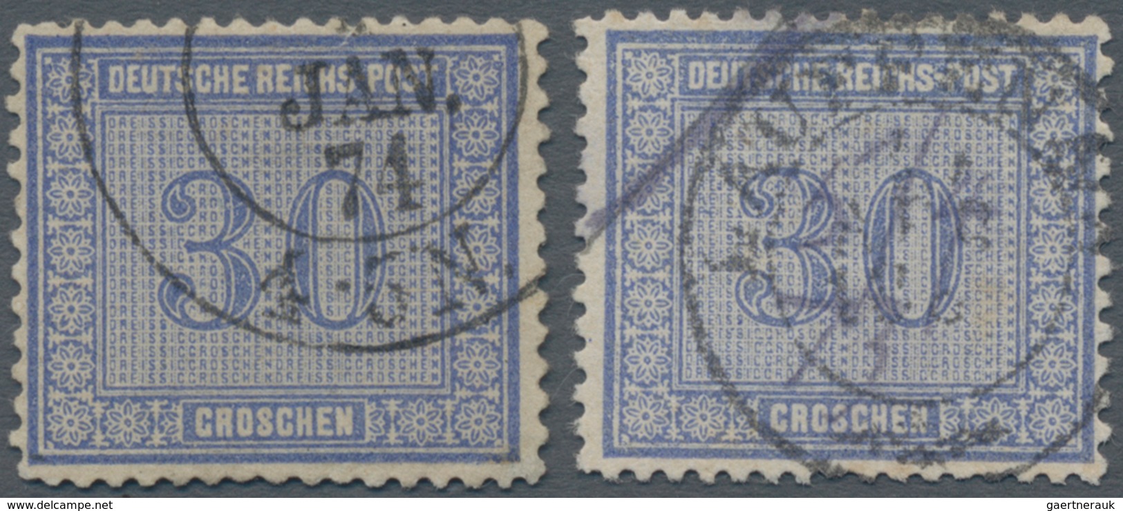 Deutsches Reich - Brustschild: 1872, 30 Sgr. Innendienst Mit Doppelkreisstempel "(...) Jan.74 4-5N", - Unused Stamps