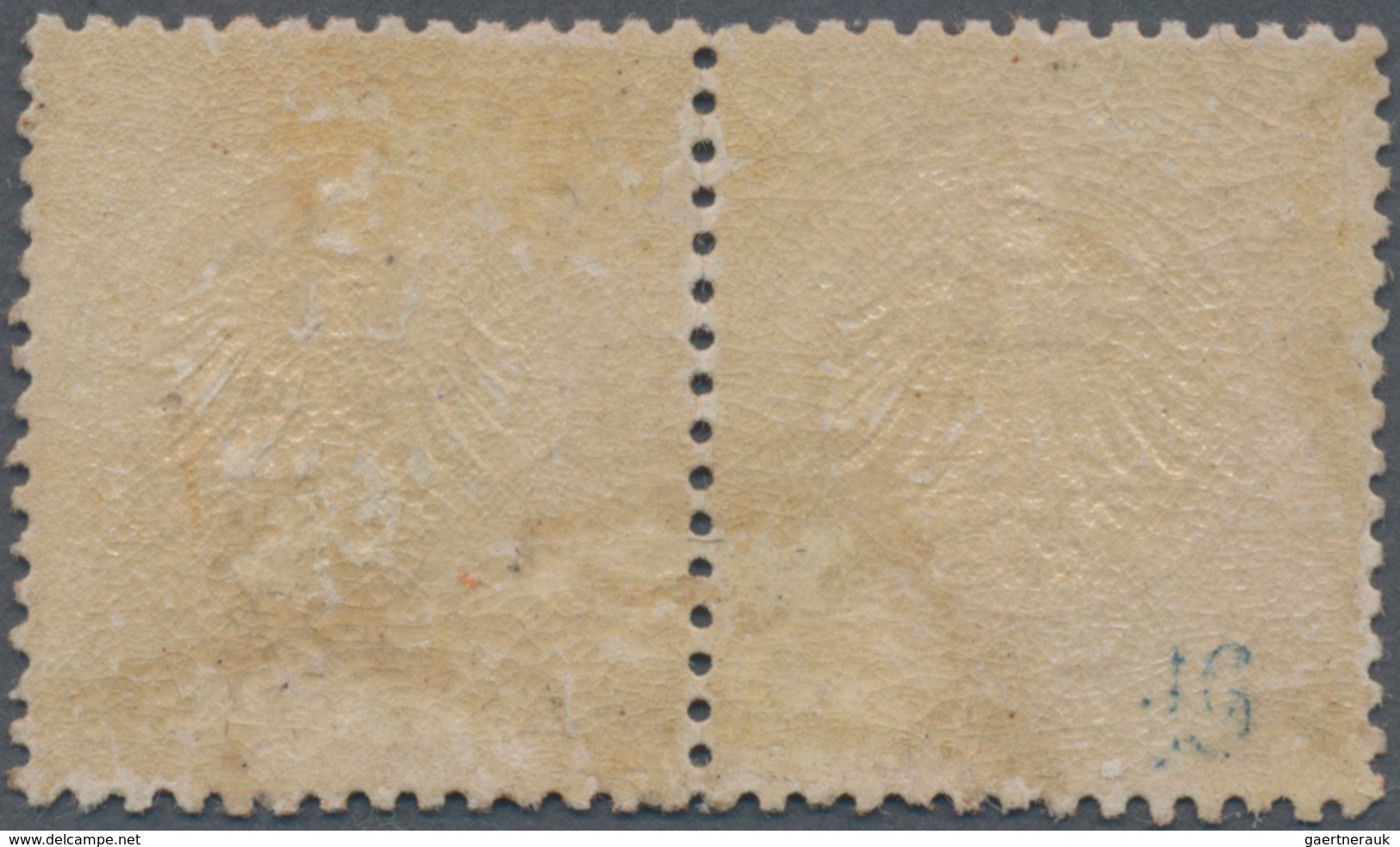 Deutsches Reich - Brustschild: 1872, 1/2 Gr. Orange, Kleiner Schild Im Waagerechten Paar, Leicht Ang - Unused Stamps