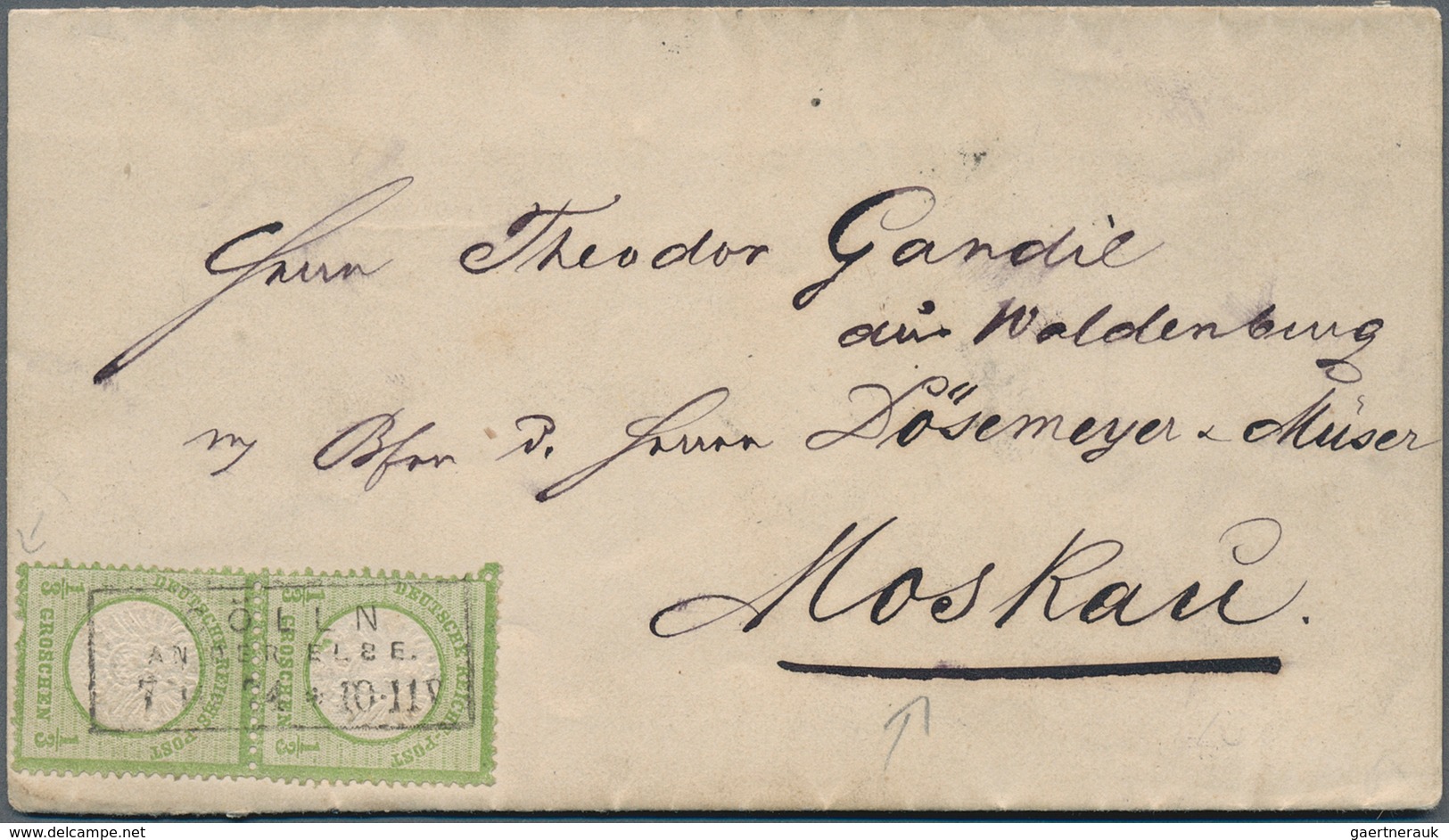 Deutsches Reich - Brustschild: 1872, 1/3 Groschen Großer Schild Im Paar Entwertet Mit Ra3 "COELLN An - Neufs