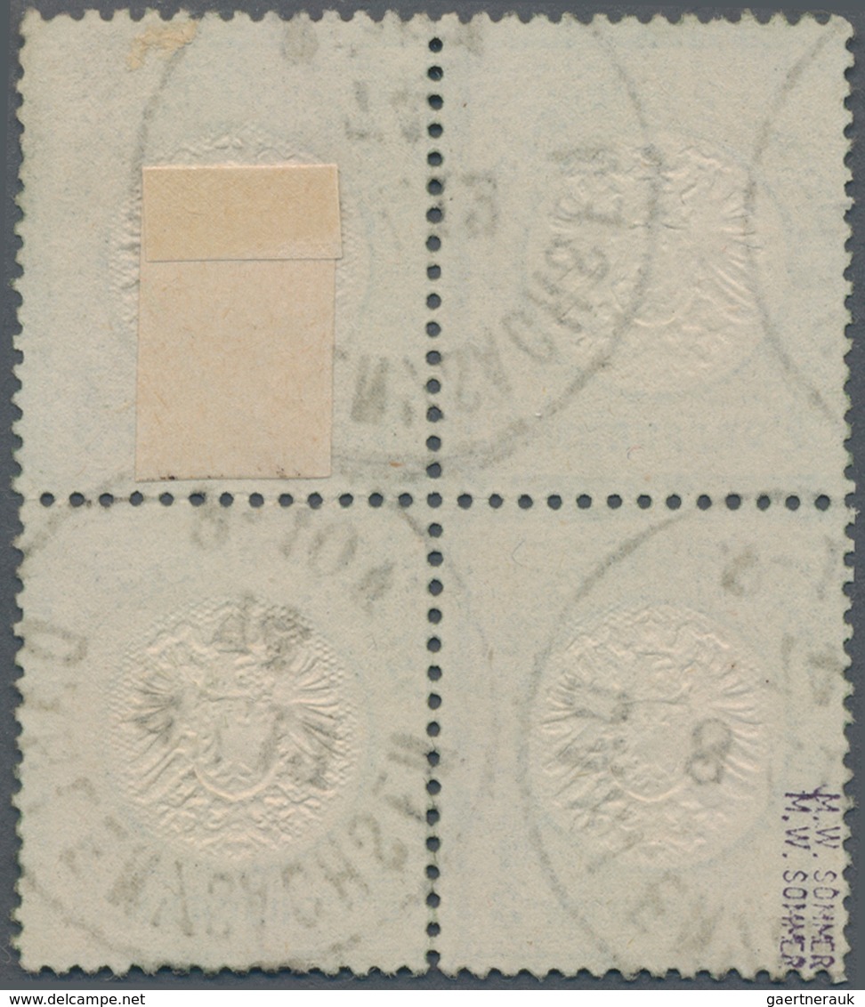 Deutsches Reich - Brustschild: 1872, Großer Schild 1/3 Gr. Dunkelgrün Im Viererblock Mit K1 "DAHLEN/ - Unused Stamps