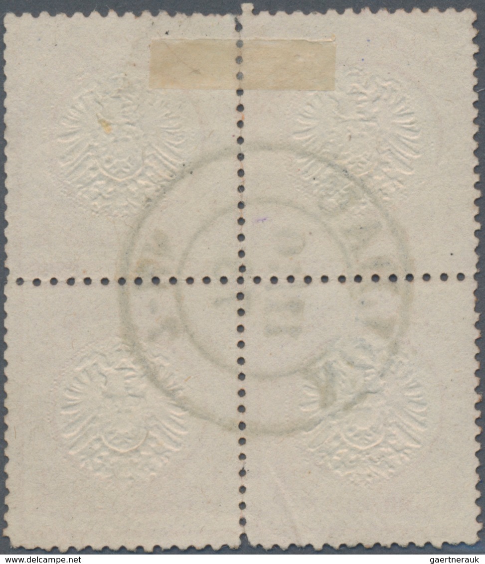 Deutsches Reich - Brustschild: 1872, Großer Schild ½ Gr Orange Im Viererblock Mit K2 "NOLDAU 11/10 7 - Neufs