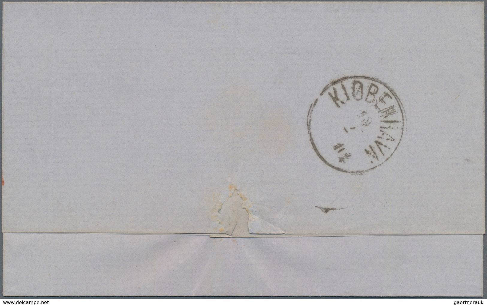 Deutsches Reich - Brustschild: 1872, Brief ½Gr.+1Gr. Mit DÄNISCHEM SCHIFFPOST-Ra3 "KORSOR KIEL DPSK - Ungebraucht