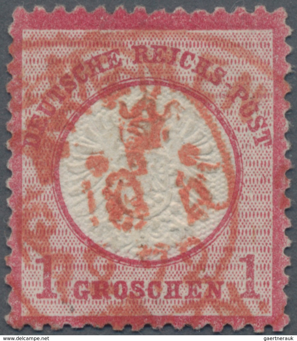 Deutsches Reich - Brustschild: 1872, Kl. Schild 1 Gr. Brfst. Mit SELTENEM ROTEM FRANCO-K1 "BREMEN F - Unused Stamps