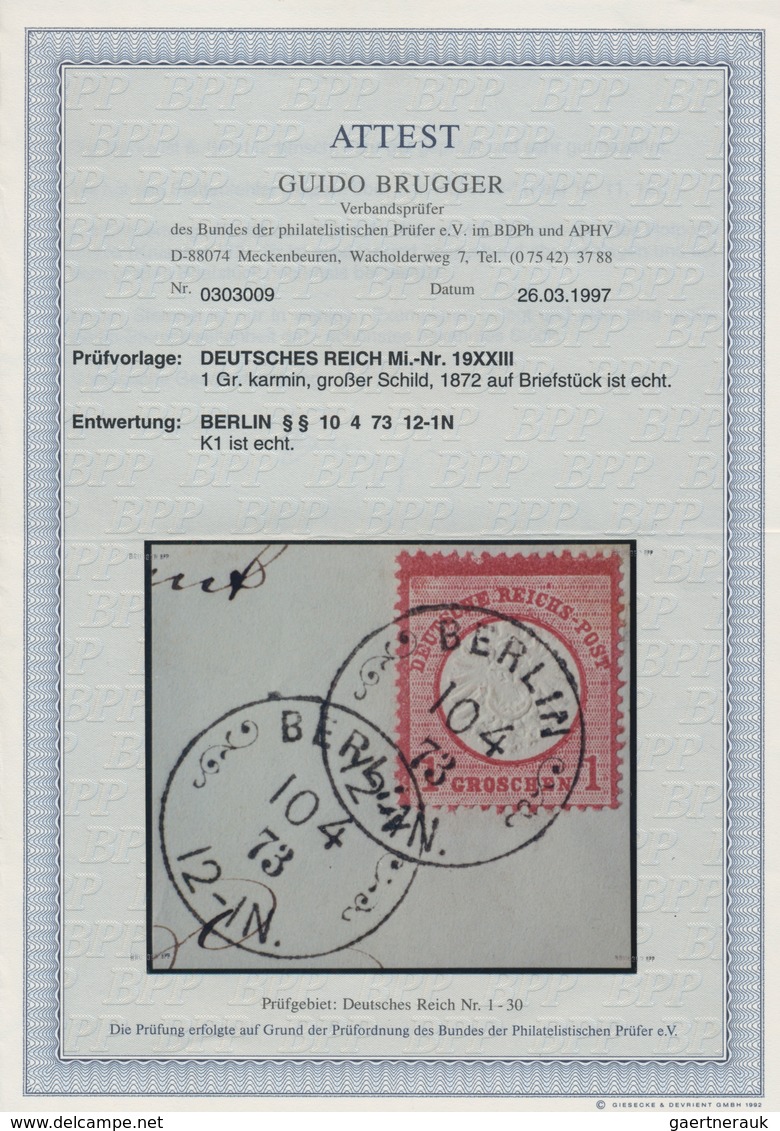 Deutsches Reich - Brustschild: BERLIN 10 4 73 HOFPOSTAMTS-Einkreisstempel Mit Beidseitig Zierornamen - Neufs