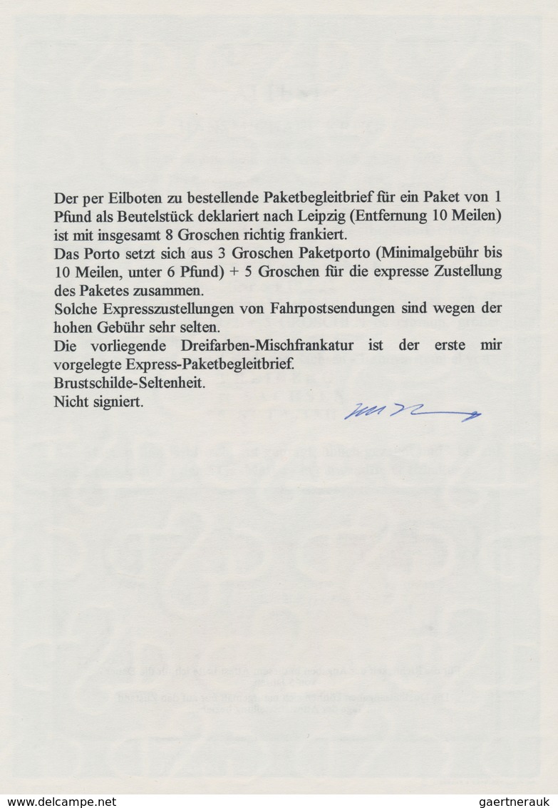 Deutsches Reich - Brustschild: 1872, Großer Schild 1 Gr, 2 Gr U. 5 Gr Als Dreifarben-Frankatur Auf P - Neufs