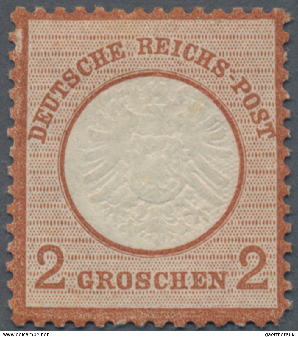 Deutsches Reich - Brustschild: 1872, Großer Schild 2 Groschen PROBEDRUCK In ROTBRAUN Statt Blau, Fot - Ungebraucht