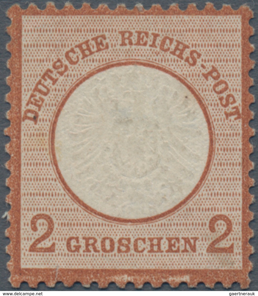 Deutsches Reich - Brustschild: 1872, Großer Schild 2 Groschen PROBEDRUCK In ROTBRAUN Statt Blau, Fot - Unused Stamps