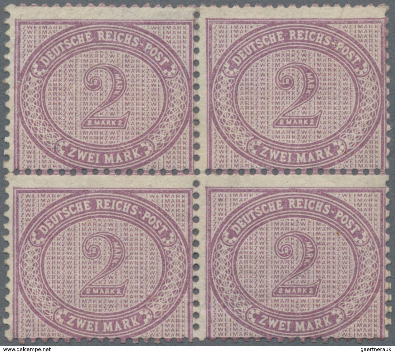 Deutsches Reich - Pfennige: 1875, 2 Mark, Erstauflage In Violettpurpur In Ungebrauchter Erhaltung Im - Brieven En Documenten