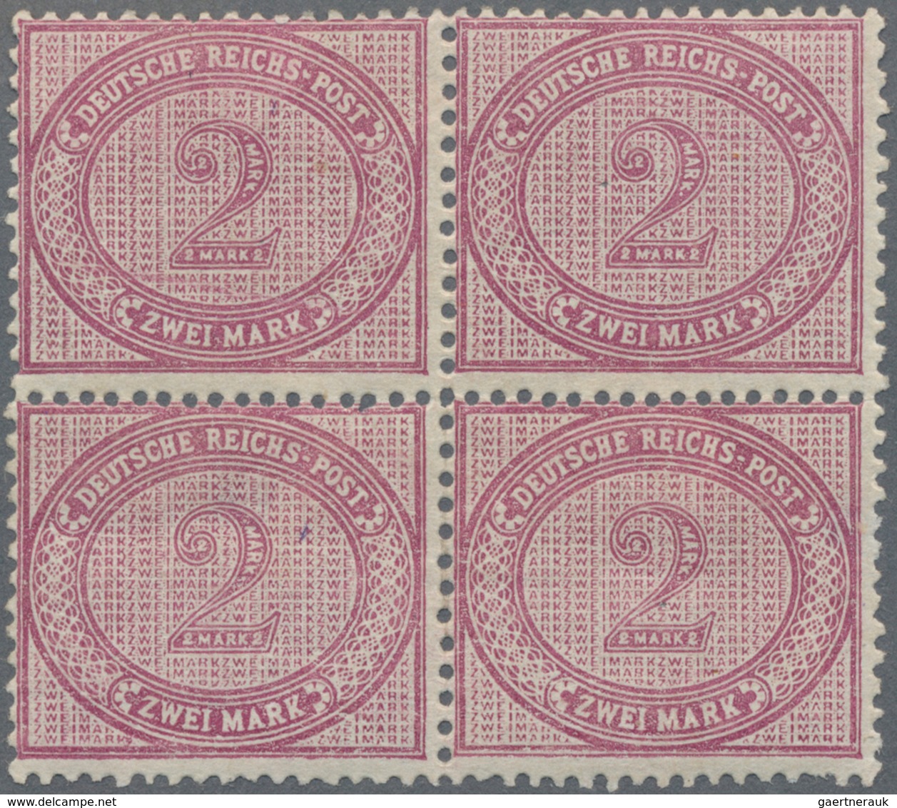 Deutsches Reich - Pfennige: 1875, 2 Mark, Erstauflage in violettpurpur in ungebrauchter Erhaltung im