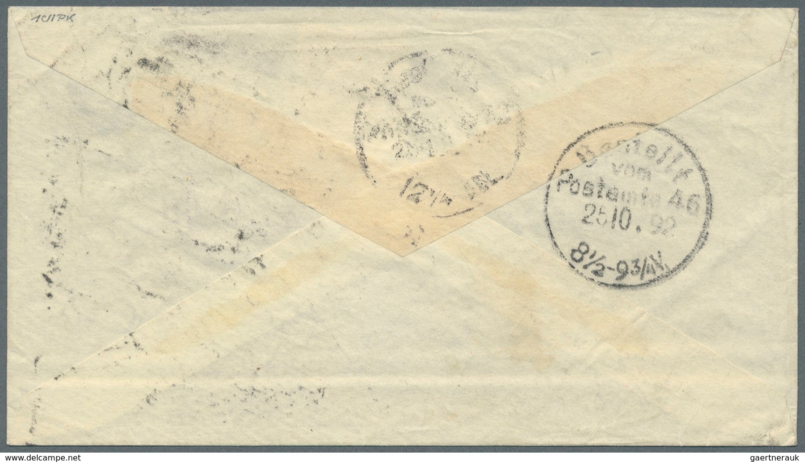 Deutsches Reich - Krone / Adler: 1892, 10 Pf Krone/Adler Als Nachsende-Frankatur Auf Engl. GSU Von " - Unused Stamps