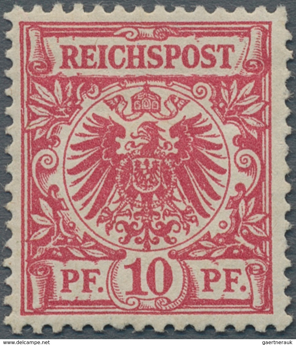 Deutsches Reich - Krone / Adler: 1899/1900, 10 Pf Dunkelrosa Krone/Adler Ungebraucht, Bis Auf Einige - Neufs