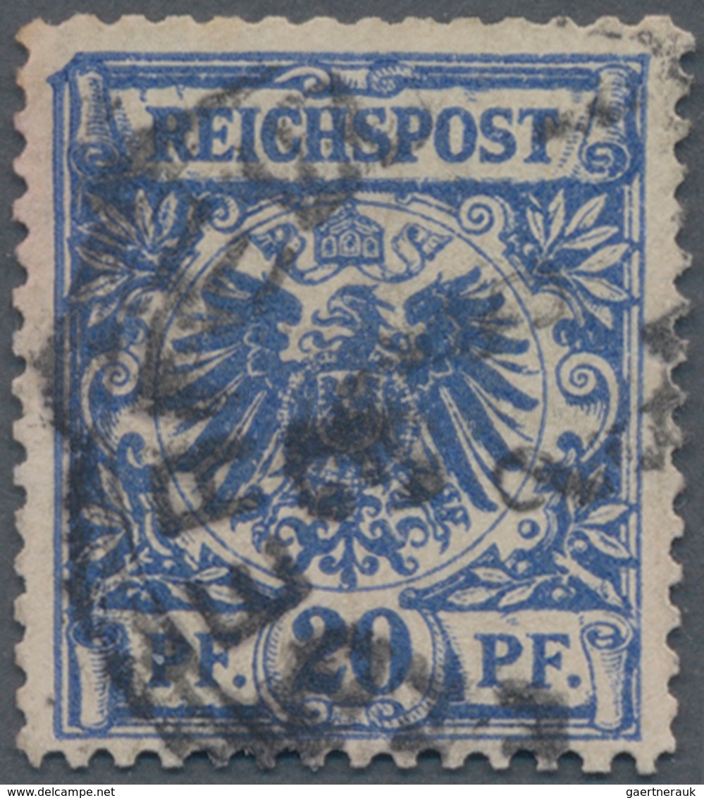 Deutsches Reich - Krone / Adler: 1889: 20 Pf. Mit Dem Seltenen Plattenfehler "linke Obere Bildecke A - Neufs