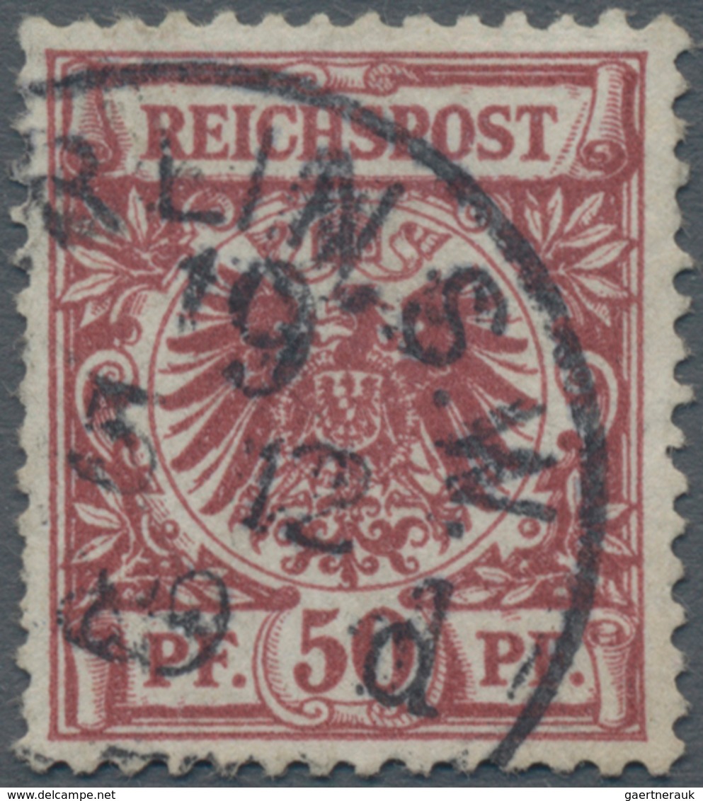 Deutsches Reich - Krone / Adler: 1889, 50 Pfg Braunlichkarmin, Einwandfreies, Gestempeltes Stück, Do - Ungebraucht