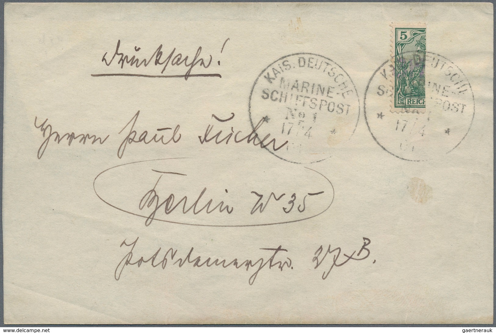 Deutsches Reich - Germania: 1901: VINETA-Provisorium 3 Pf., Linke Hälfte Einer Senkrecht Halbierten - Other & Unclassified