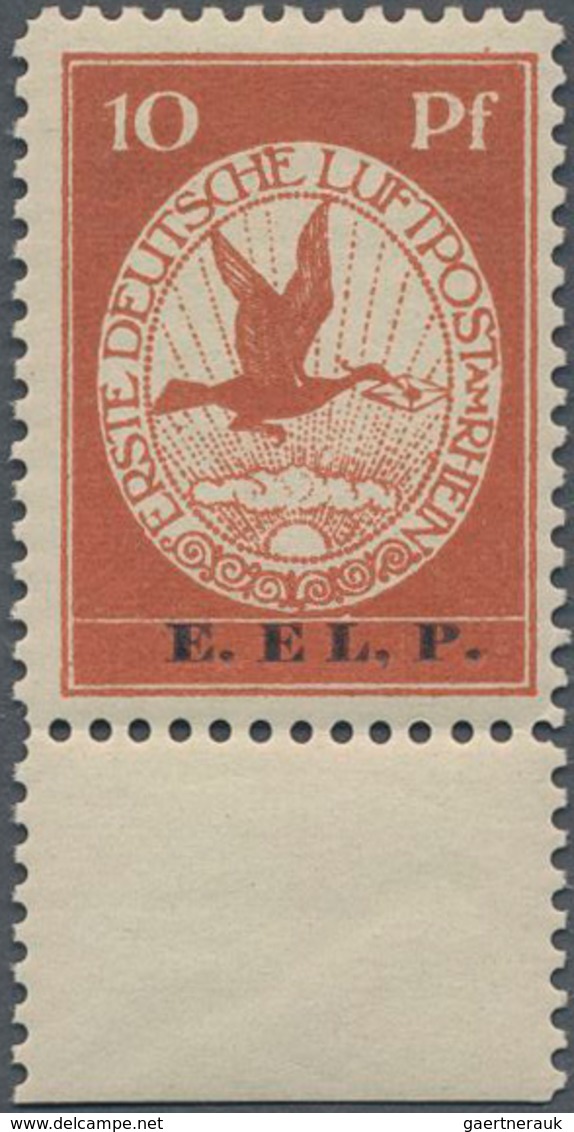 Deutsches Reich - Germania: 1912, 10 Pf Flugpost Rhein-Main Mit Aufdruck-ABART "E.EL,P." (Komma Stat - Andere & Zonder Classificatie