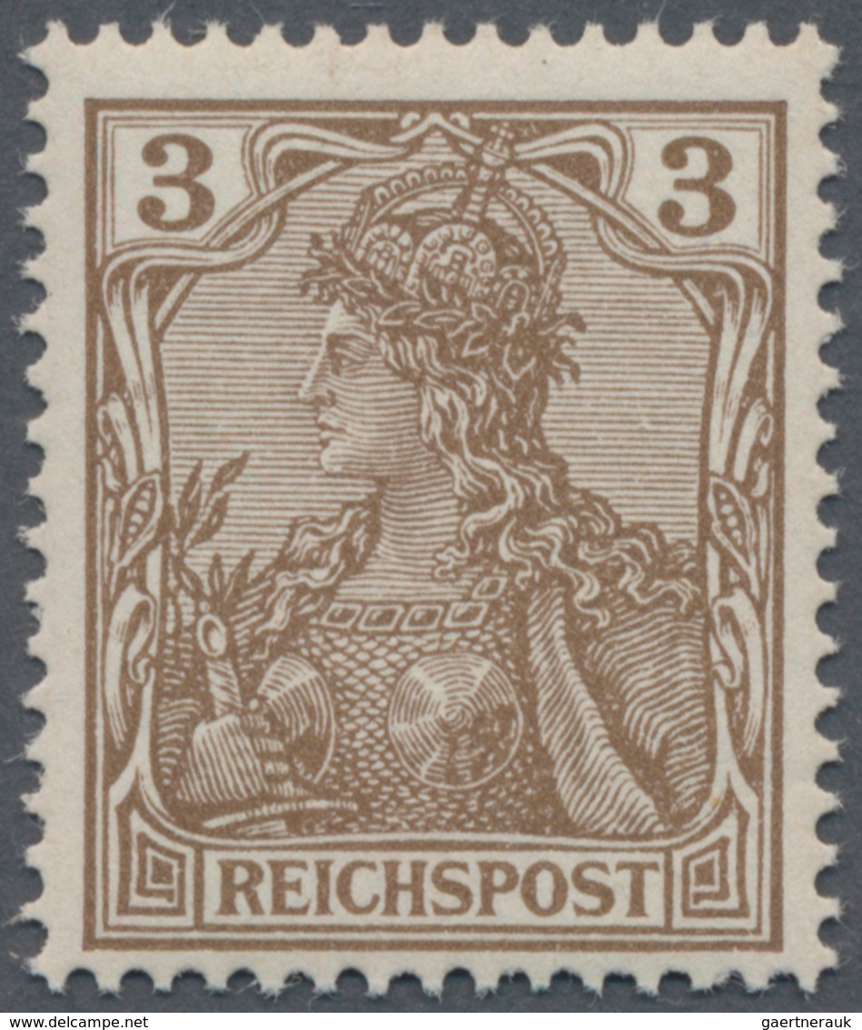 Deutsches Reich - Germania: 1900, 3 Pfg. Dunkelorangebraun, Postfrisches Luxusstück (Mi. 440.-Euro) - Andere & Zonder Classificatie