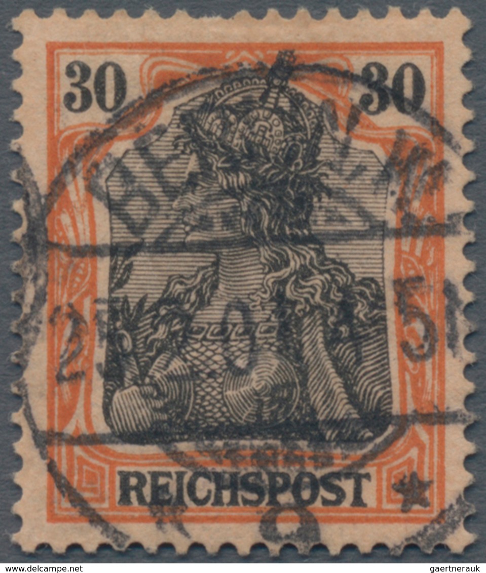 Deutsches Reich - Germania: 1900, 30 Pfg. Germania Reichspost Mit Sogenannter "fetter Inschrift", Di - Andere & Zonder Classificatie