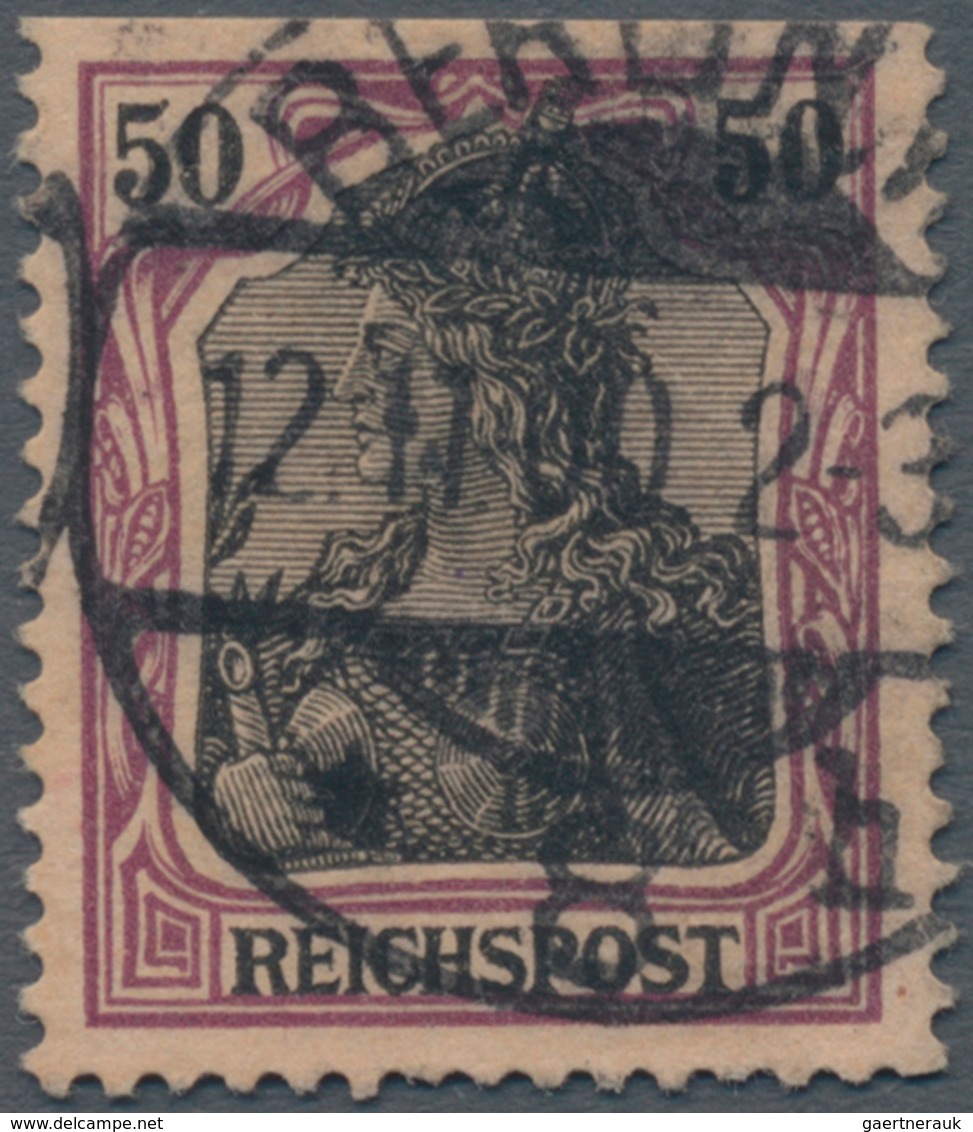 Deutsches Reich - Germania: 1900, 50 Pfg. Germania Reichspost Gebraucht Mit Sogenannter "fetter Insc - Sonstige & Ohne Zuordnung