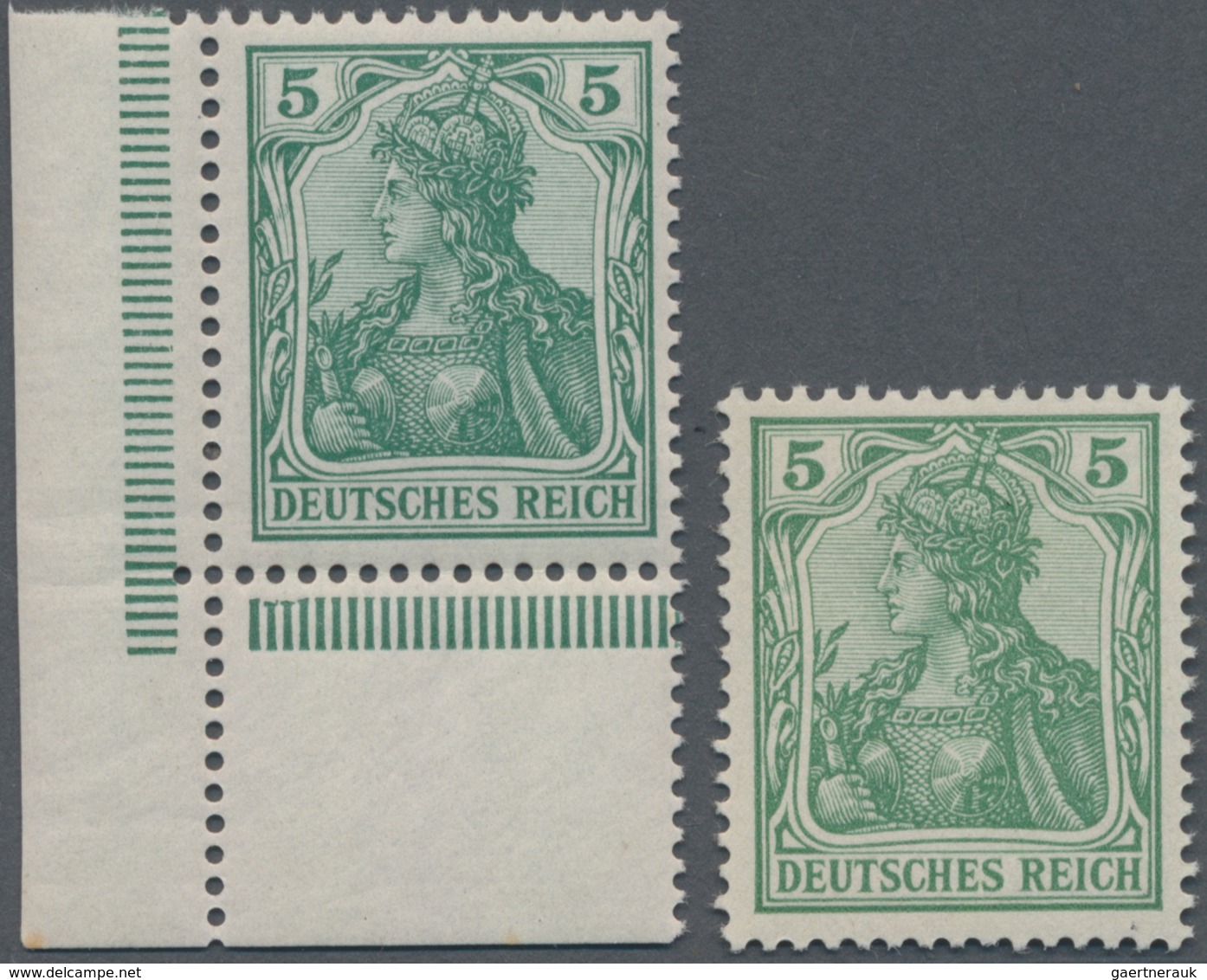 Deutsches Reich - Germania: 1902. Germania 5 Pf In Der Guten A-Farbe. Postfrisches, Ungefaltetes ER- - Andere & Zonder Classificatie