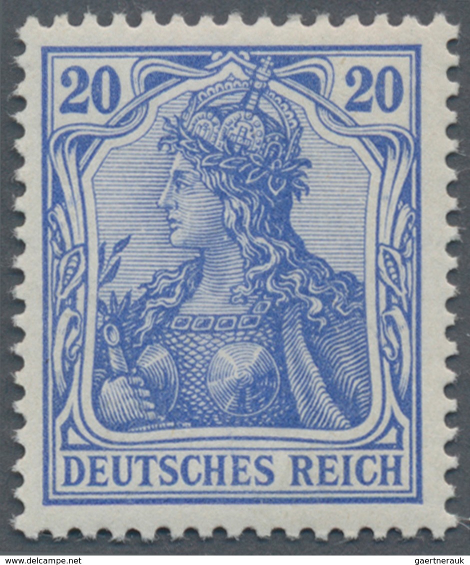 Deutsches Reich - Germania: 1902, 20 Pfg. Lilaultramarin, Farbfrisches Und Sehr Gut Gezähntes Exempl - Andere & Zonder Classificatie