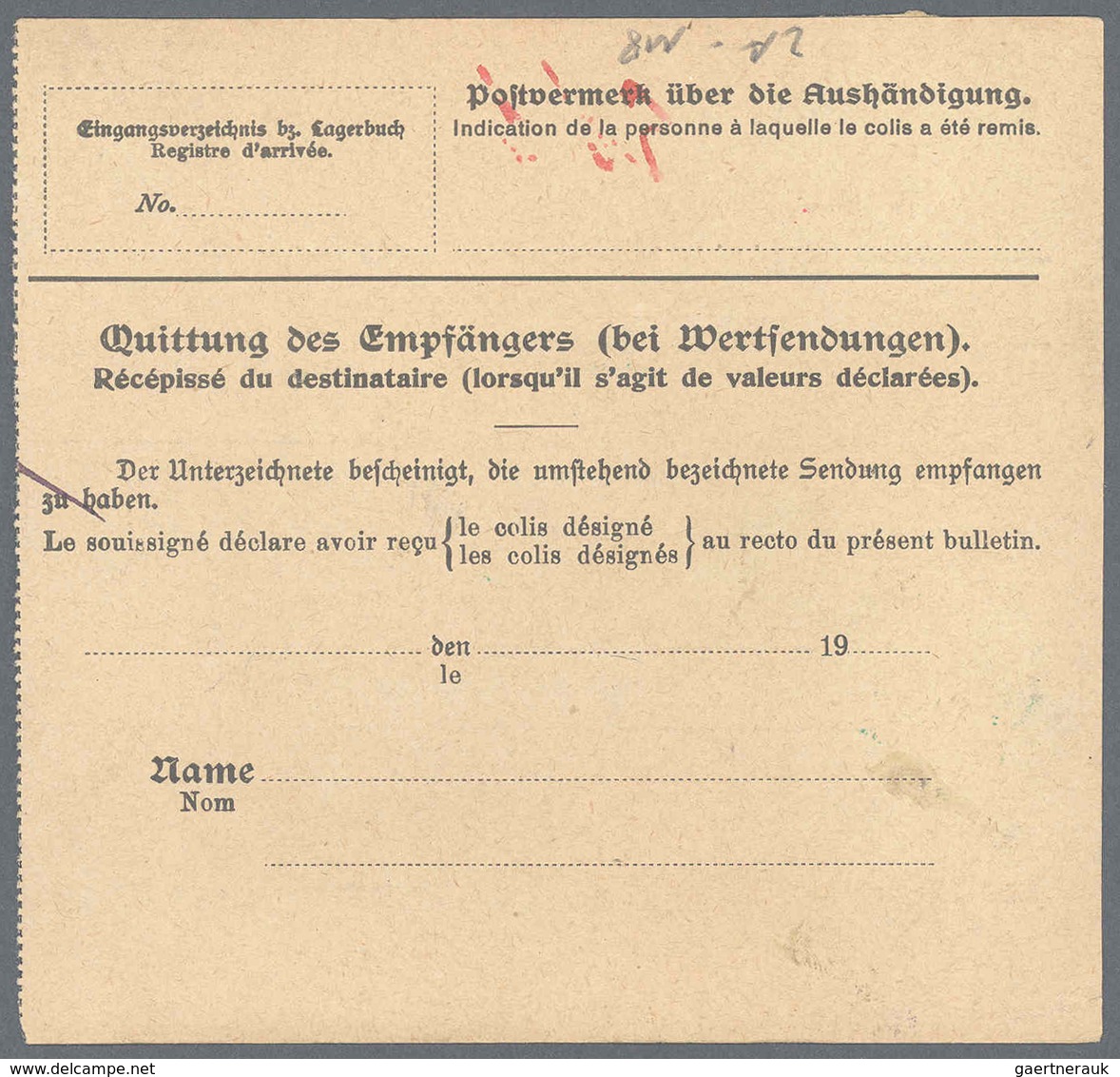 Deutsches Reich - Germania: 1918, Kriegsdruck 80 Pf Karmin (metallisch Glänzend) Rotschwarz Auf Hell - Other & Unclassified