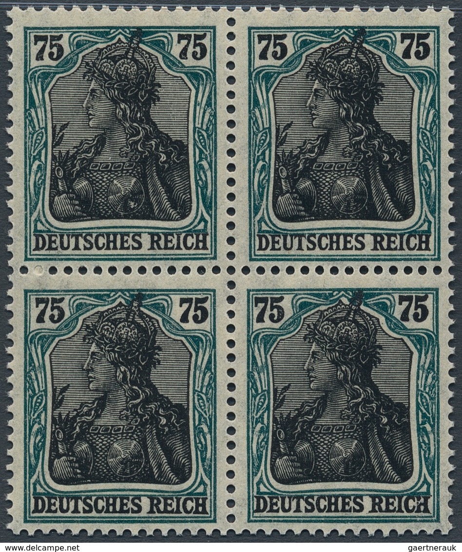 Deutsches Reich - Inflation: 1918 Sauberer Postfrischer Viererblock Mit Attest Dr. Oechsner - Briefe U. Dokumente